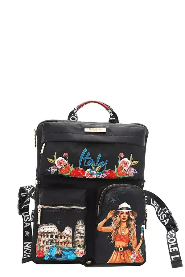 Nicole Lee USA Multi-Pocket Travel Backpack