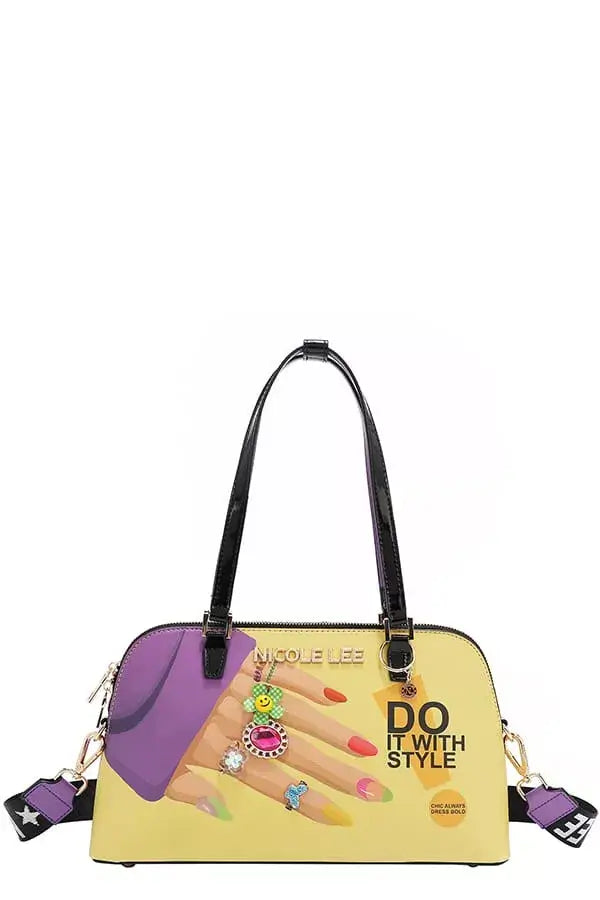 Nicole Lee USA Nail Polish Dome Shoulder Bag