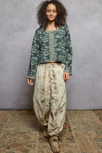 POL Camouflage Print Long Sleeve Top