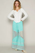 POL Drawstring Elastic Waistband Wide-Leg Pants