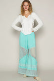 POL Drawstring Elastic Waistband Wide-Leg Pants