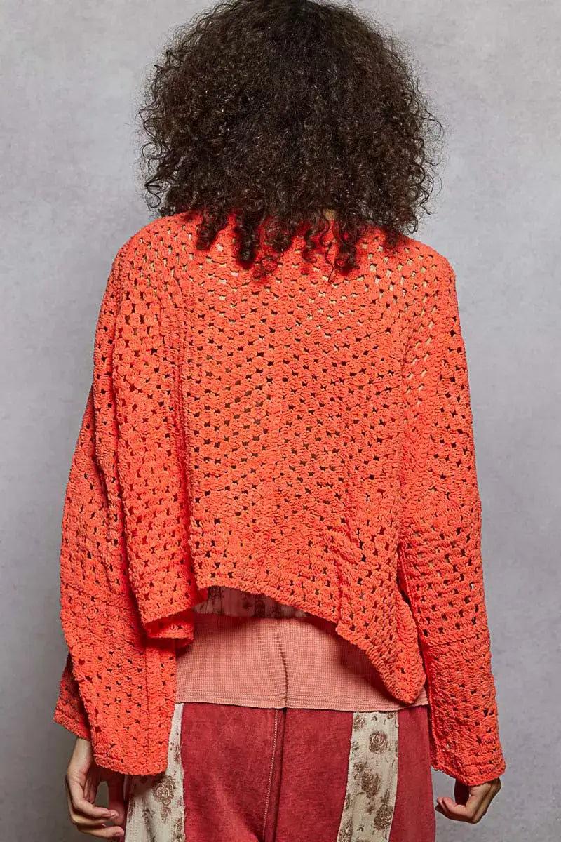 POL Open Front Cardigan with Crochet Patterns