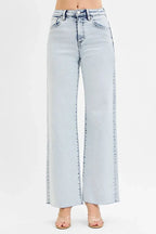 RISEN Full Size High Rise Wide Leg Jeans Plus Size