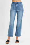 RISEN Full Size High Waisted Bootcut Cropped Jeans Plus Size