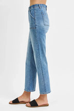 RISEN Full Size High Waisted Bootcut Cropped Jeans Plus Size