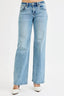 RISEN Full Size Low Rise Ankle Boyfriend Distressed Jeans Plus Size