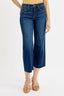 RISEN Full Size Tummy Control High Rise Crop Wide Jeans Plus Size