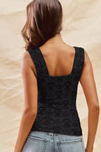 SO ME Floral Jacquard Seamless Tank Top