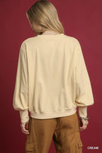 Umgee HO Applique French Terry Sweatshirt