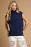 Umgee High-Low Turtleneck Sleeveless Top