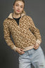 Umgee Leopard Print Quarter-Zip Sweatshirt