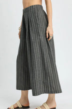 Umgee Pinstripe Crop Palazzo Pants