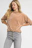 Umgee Ribbed Drawstring Hem Knit Top