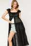 Umgee Sheer Lace Ruffled Cap Sleeve Cover Up