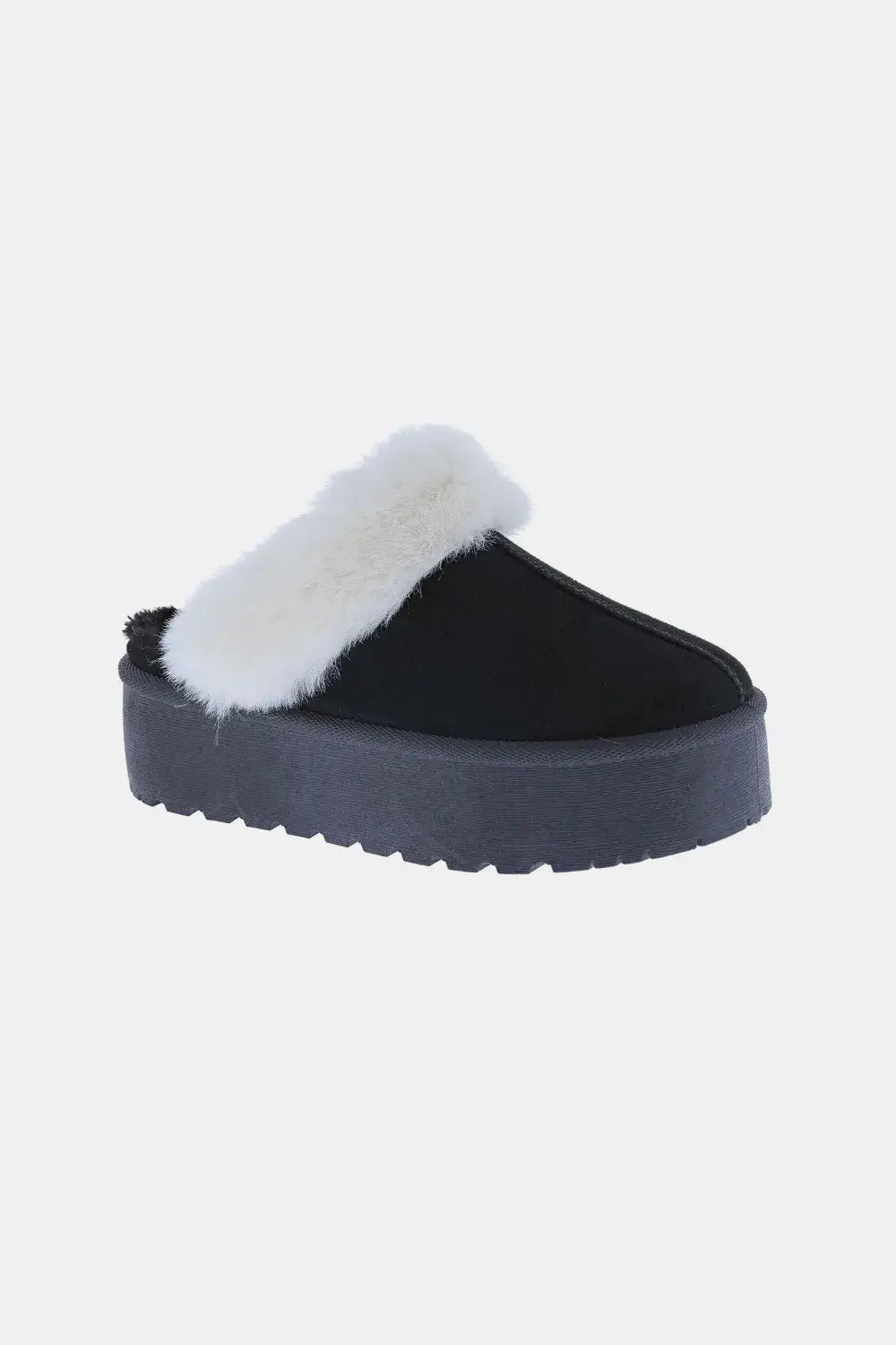 Weeboo Thick Bottom Fur Trim Snow Slippers Image principale du produit