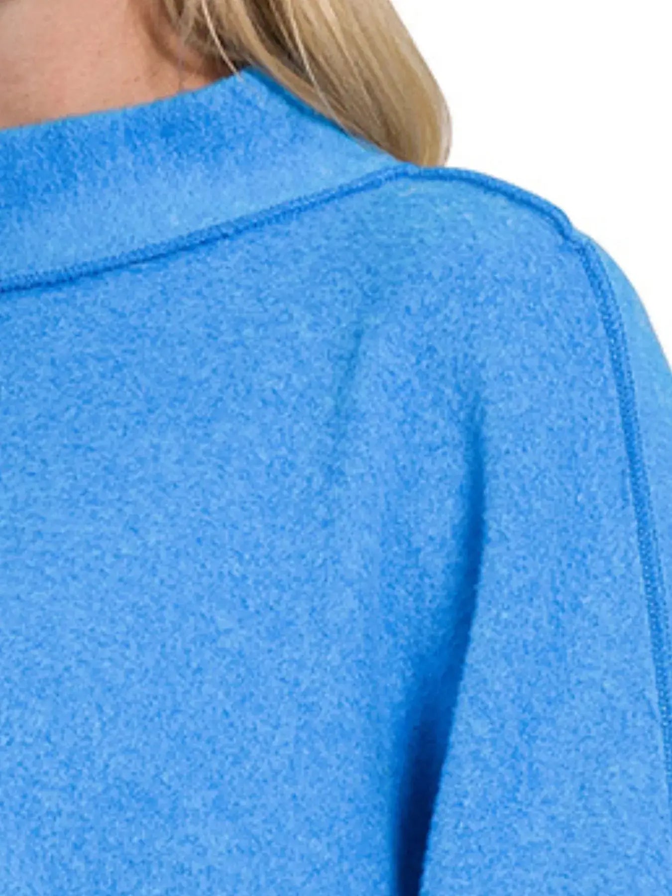 Zenana Brushed Melange Hacci Cropped Sweater