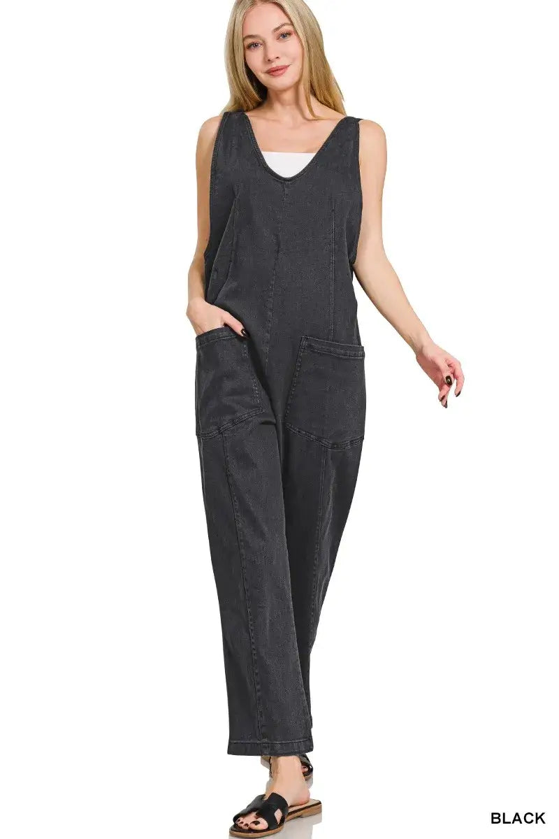 Zenana Casual Adjustable Strap Baggy Jumpsuit with Pocket Image principale du produit