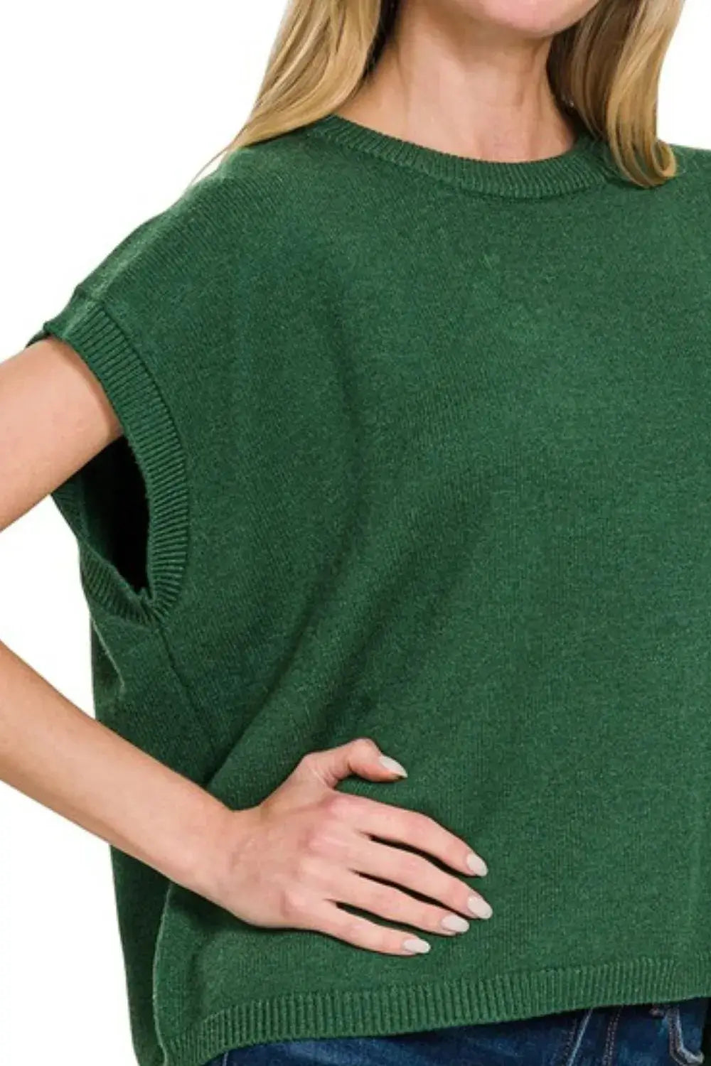 Zenana Oversized Viscose Sweater Vest