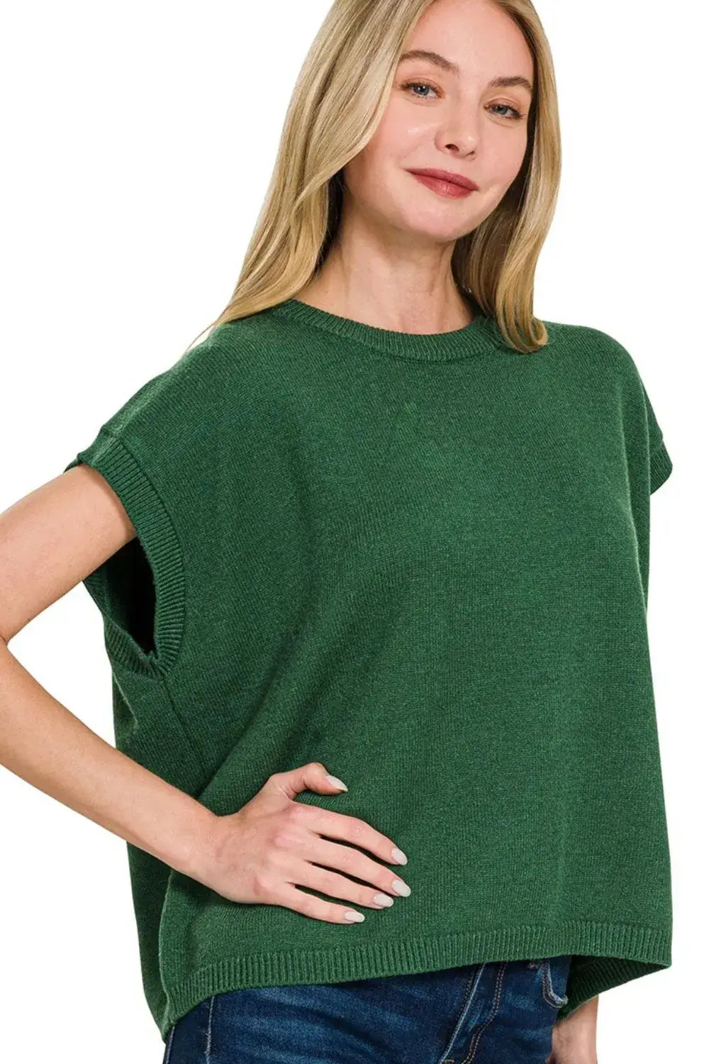 Zenana Oversized Viscose Sweater Vest