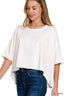 Zenana Premium Cotton Oversized Round Neck Box T-Shirt
