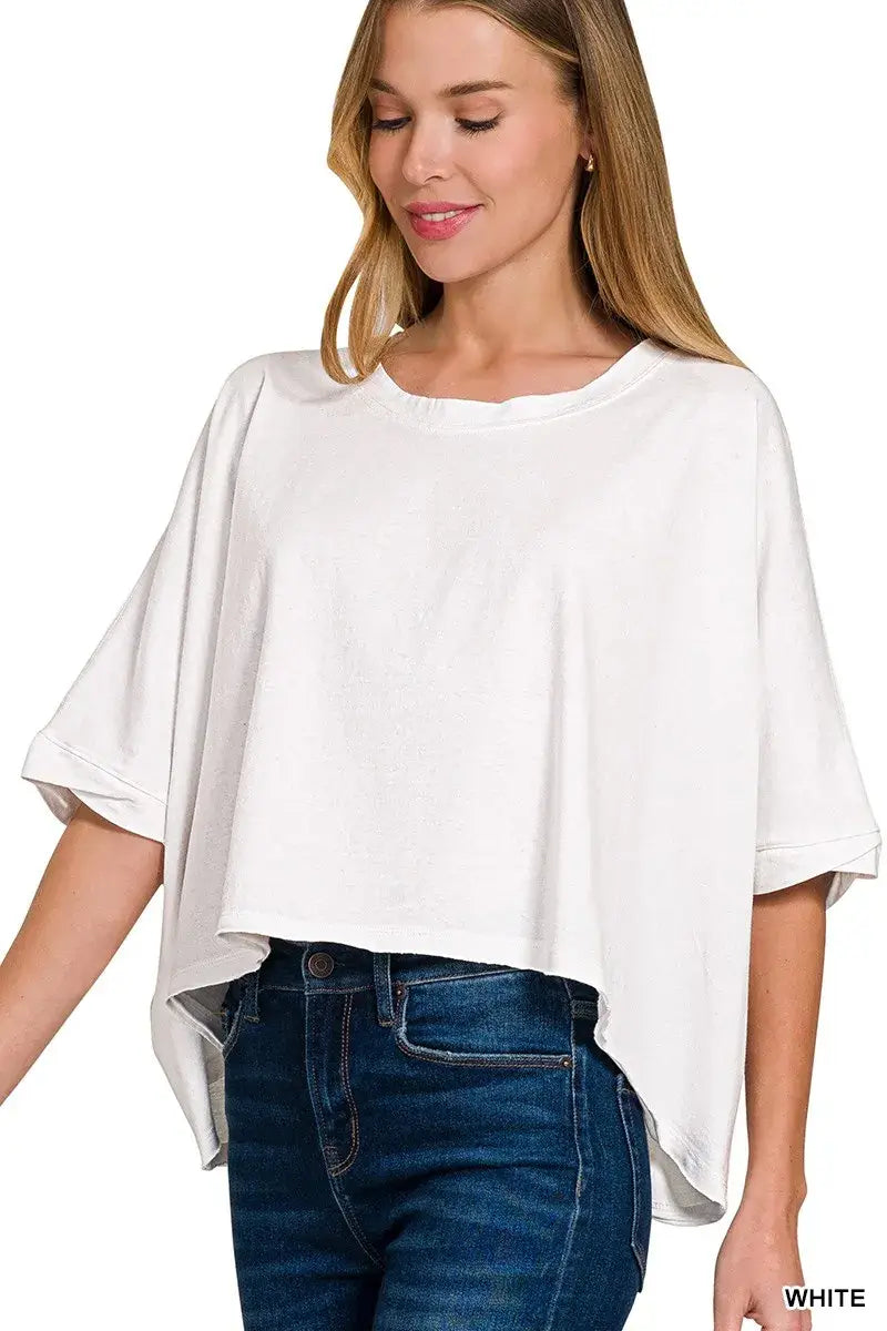 Zenana Premium Cotton Oversized Round Neck Box T-Shirt Image principale du produit