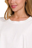 Zenana Premium Cotton Oversized Round Neck Box T-Shirt