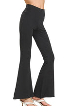 Zenana Raw Edge Hem Flare Yoga Pants