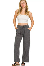 Zenana Ribbed Drawstring Lounge Pants