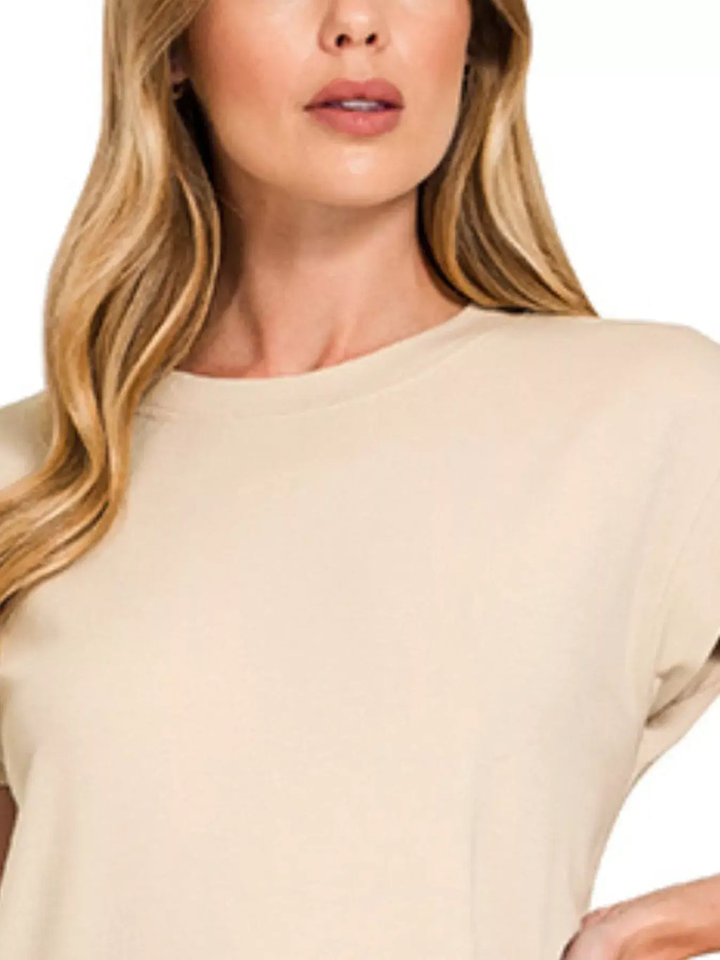 Zenana Round Neck Side Slit Midi Dress