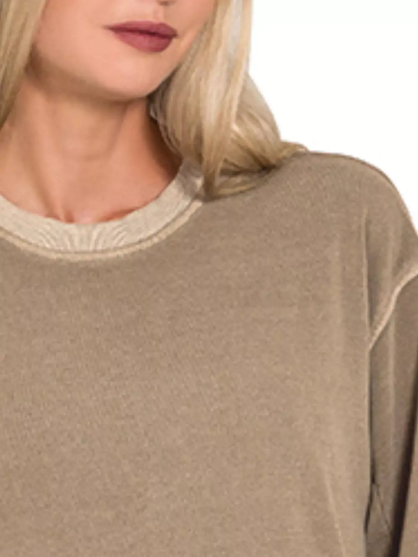 Zenana Soft Fleece Pigment Dye Sweatshirts Dress