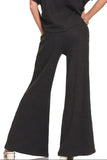 Zenana Wide Leg Flare Sweater Pants