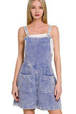 Zenana Woven Double Gauze Acid Washed Romper