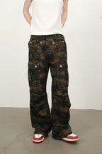Men's Camouflage Jeans with Cargo Pockets