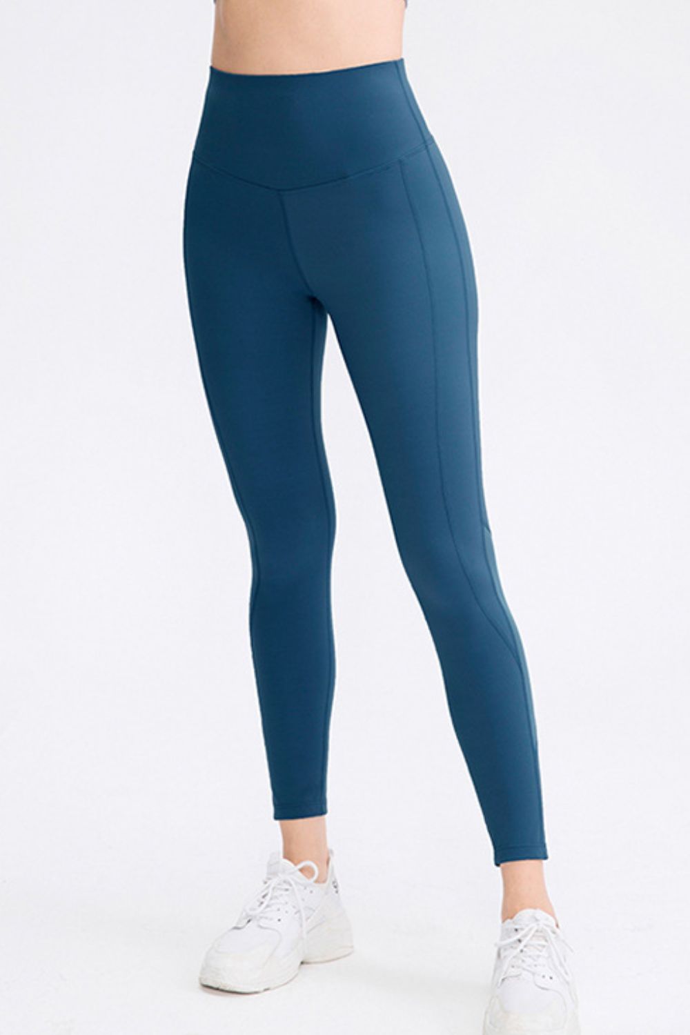 Wide Waistband Slim Fit Long Sports Pants - felvior