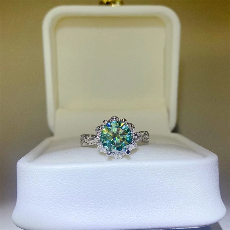 2 Carat Moissanite 925 Sterling Silver Ring - felvior