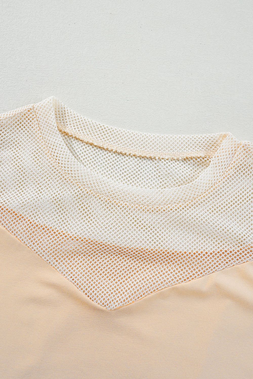 Mesh Patchwork Crew Neck Tank