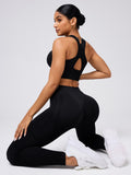 Round Neck Wide Strap Tank and Leggings Active Set - felvior