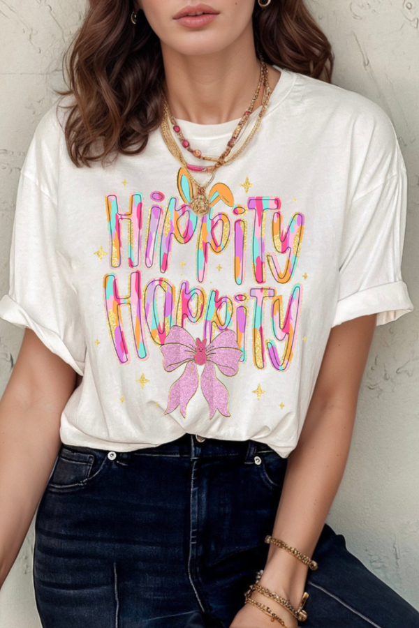 HIPPITY HOPPITY Round Neck Short Sleeve T-Shirt Hauptbild
