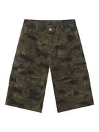 Men's Camouflage Wide Leg Cargo Jeans