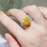 5 Carat Moissanite 925 Sterling Silver Ring - felvior