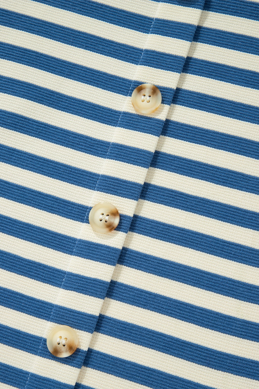 Stripe Chest Pocket Notched Top - felvior