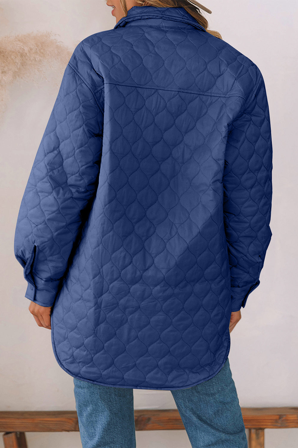 Snap Down Collared Winter Coat - felvior