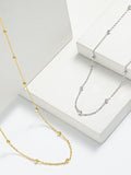 925 Sterling Silver Beaded Necklace - felvior
