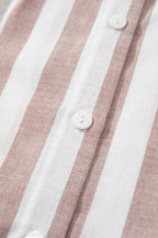 Stripe Button Down Sleeveless Shirt