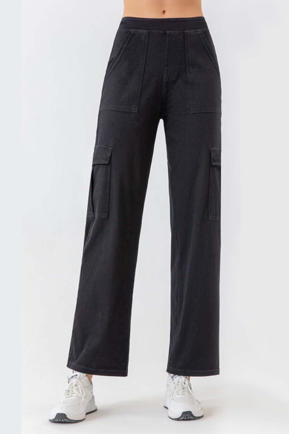 Buttoned Pocketed Long Jeans - felvior