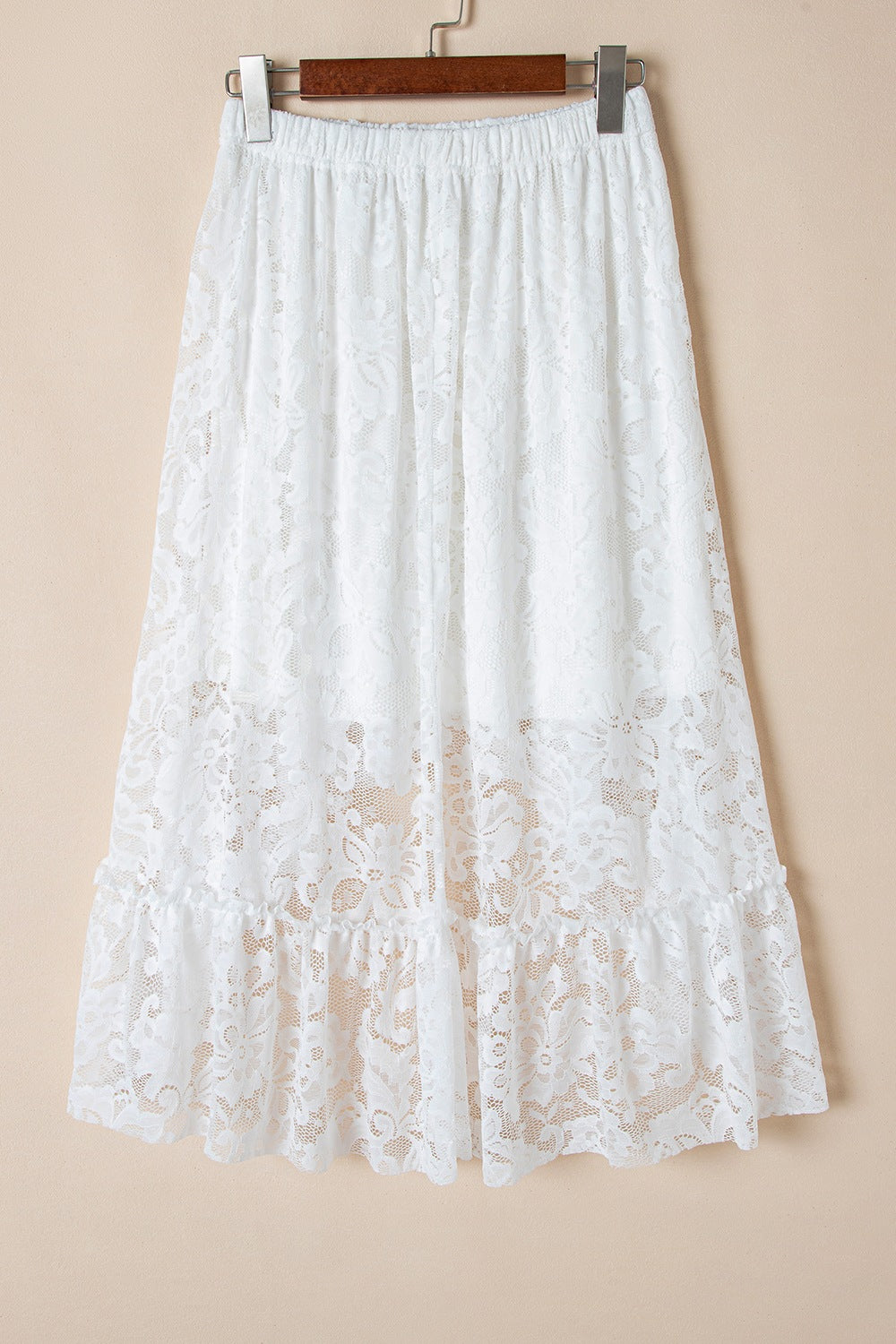 Lace High-Low Skirt