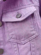 Full Size Cropped Denim Jacket Plus Size