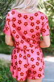 Floral Cropped Tee and Shorts Lounge Set - felvior