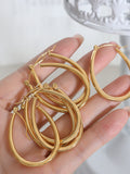 18K Gold-Plated Titanium Steel Earrings - felvior