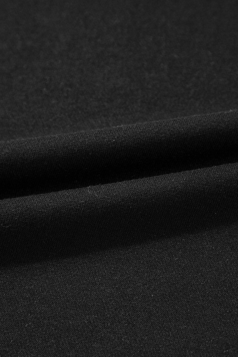 Side Slit Round Neck Long Sleeve Sweatshirt